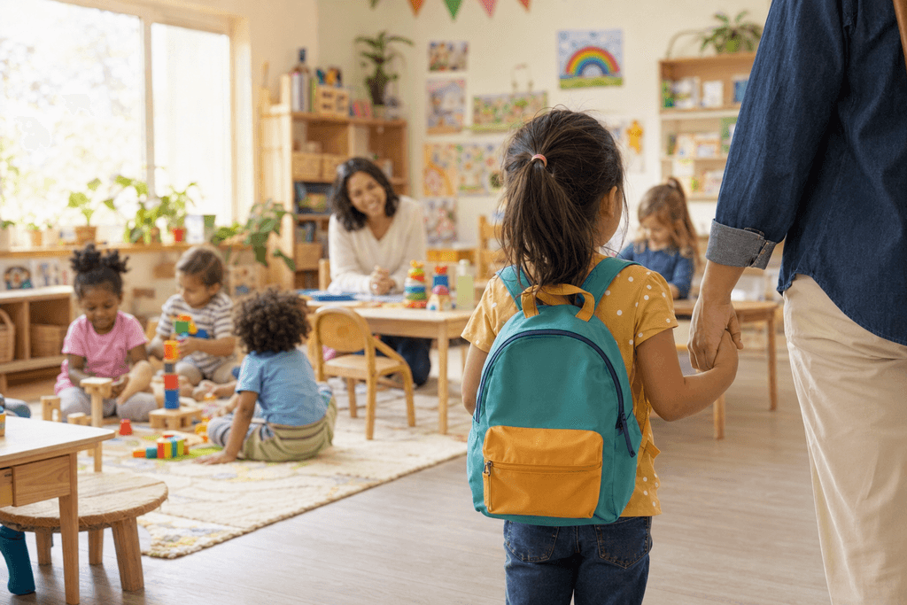 drop off at pre-k classroom