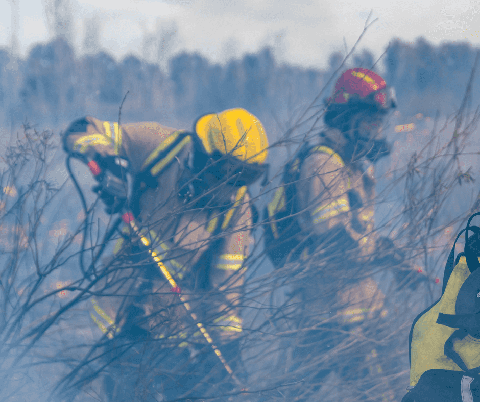 firefighter working on a fire elko 