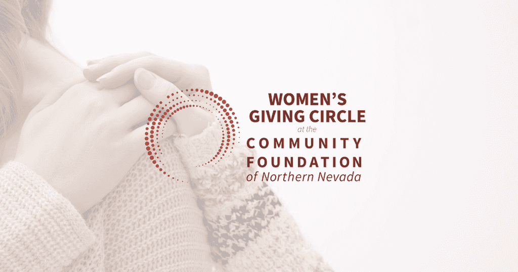 womens giving circle logo with helping hand in background